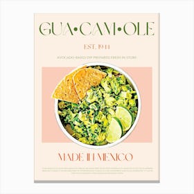 Guacamole Mid Century Canvas Print