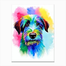 Irish Terrier Rainbow Oil Painting dog Canvas Print
