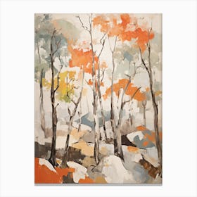 Autumn Fall Forest Pattern Painting 9 Canvas Print