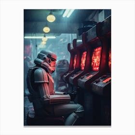 Stormtrooper In Arcade Canvas Print