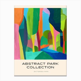 Abstract Park Collection Poster Battersea Park London 1 Canvas Print