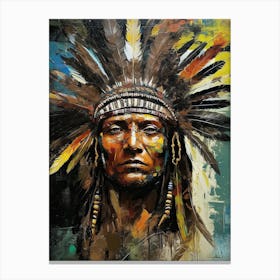 Tribal Tapestry: Native American Artistry Unveiled Canvas Print