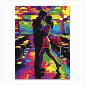 Saturday Night Fever, Vibrant, Bold Colors, Pop Art Canvas Print