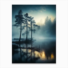 Misty Lake 3 Canvas Print