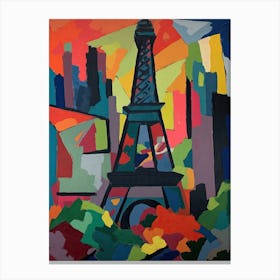Eiffel Tower Paris France Henri Matisse Style 13 Canvas Print