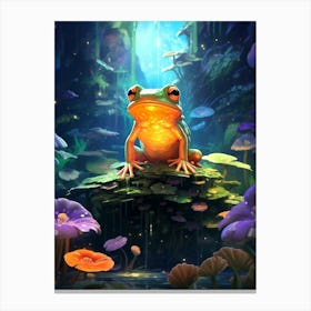 Frog In The Forest 4 Canvas Print