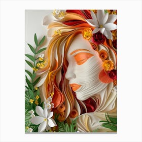 Paper - Woman Canvas Print