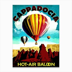Hot Air Balloons Over Cappadocia 1 Canvas Print