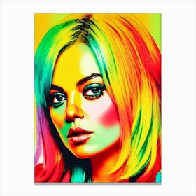 Mila Kunis Colourful Pop Movies Art Movies Canvas Print