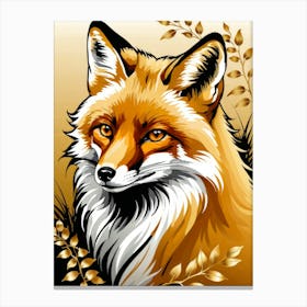 Fox art painting 1 Canvas Print