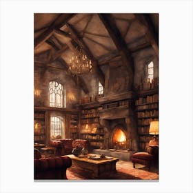 Hogwarts Library Canvas Print