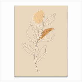 Dresden Botanical Garden Boho Line Art Canvas Print