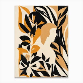 'The Woman In The Leaves' Canvas Print