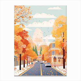 Canberra In Autumn Fall Travel Art 1 Canvas Print
