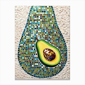 Avocado Mosaic Art 1 Canvas Print