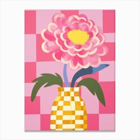 Peony Flower Vase 5 Canvas Print