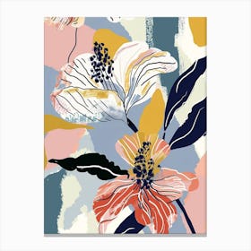 Colourful Flower Illustration Everlasting Flower 1 Canvas Print