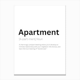 Apartment Definition Meaning Canvas Print