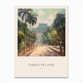 Parque Del Este Caracas Venezuela 3 Vintage Cezanne Inspired Poster Canvas Print