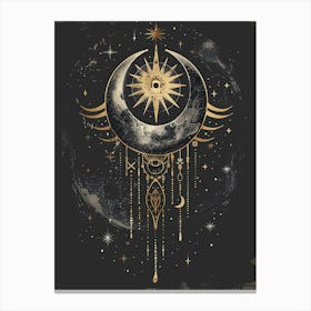 Moon And Star Canvas Art Canvas Print