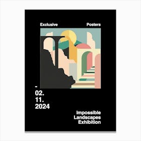 Impossible Landscapes Exhibition Archive Poster 13 Canvas Print
