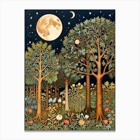 William Morris Moonlight In The Forest 22 Canvas Print