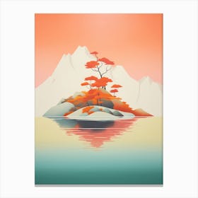 Island Abstract Minimalist 8 Canvas Print