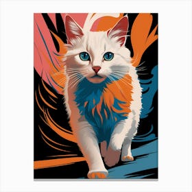 Cat With Blue Eyes 3 Canvas Print