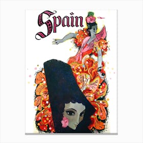 Spain, Two Spanish Dancers Canvas Print