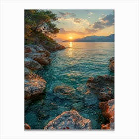 Sunset In Croatia 5 Canvas Print