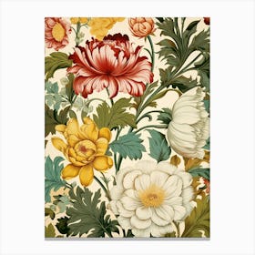 Vintage Floral Pattern 3 Canvas Print