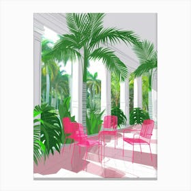 Tropical Patio 1 Canvas Print