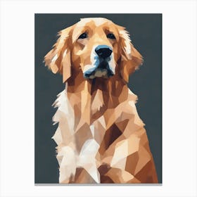 Golden Retriever Polygon Art Animal Dog Pet Canvas Print