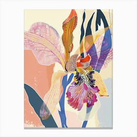 Colourful Flower Illustration Orchid 4 Canvas Print