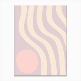 Abstract Lines and Shapes in Pastel Lavender Canvas Print