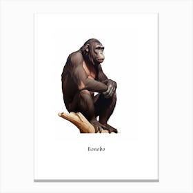 Bonobo Kids Animal Poster Canvas Print