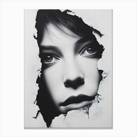 Through the Veil of Fragility: Hyperrealistic Pencil Drawing Canvas Print