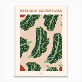 Kale Pattern Illustration Poster 3 Canvas Print