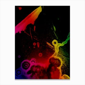 Watercolor Abstraction In The Dark Canvas Print