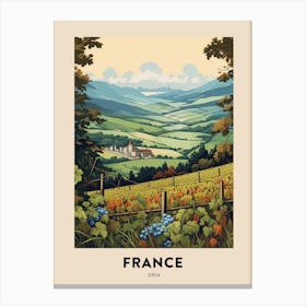 Gr54 France Vintage Hiking Travel Poster Canvas Print