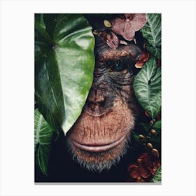 Chimpanzee in the Jungle 1 Canvas Print