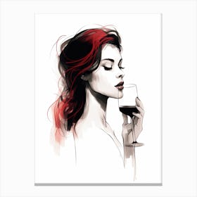 Wine Girl Canvas Print