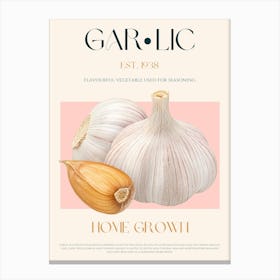 Garlic Mid Century Canvas Print