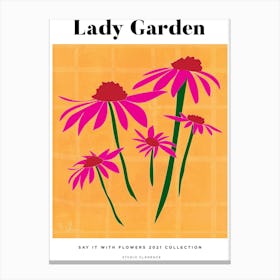 Check Lady Garden Canvas Print
