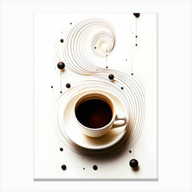 Brewed Elegance The Art Of Coffee Canvas Print