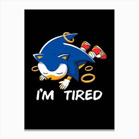 Sonic Tired Canvas Print