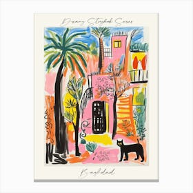 Poster Of Baghdad, Dreamy Storybook Illustration 2 Canvas Print