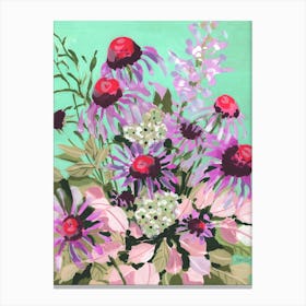 Echinacea In Pink Red Kopia Canvas Print