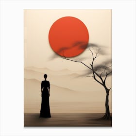 Japandi Sunset Canvas Print