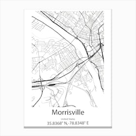 Morrisville,United States Minimalist Map Toile